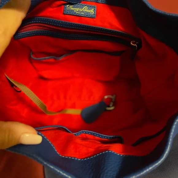 Dooney & Bourke Belvedere Lock Pebble Leather Hobo Shoulder Bag - Picture 4 of 9